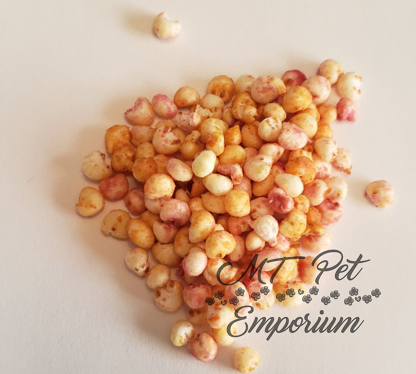 Peanut Butter & Raspberry Puffs - Hermit Crab Food