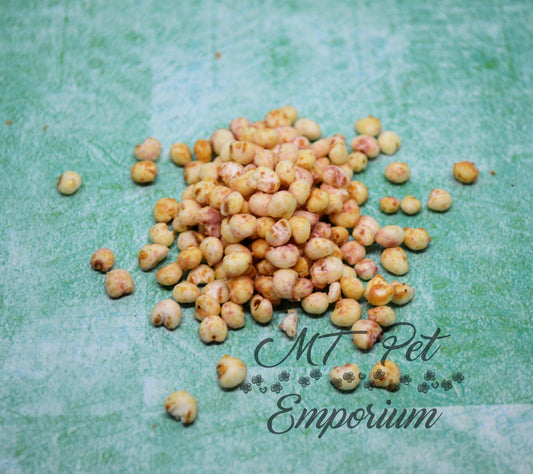 Peanut Butter & Raspberry Puffs - Hermit Crab Food