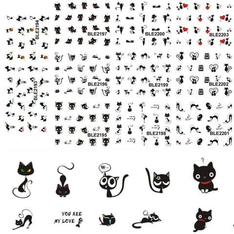 11 Cat Nail Art Sheets