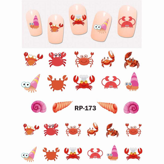Hermit Crab Nail Decals